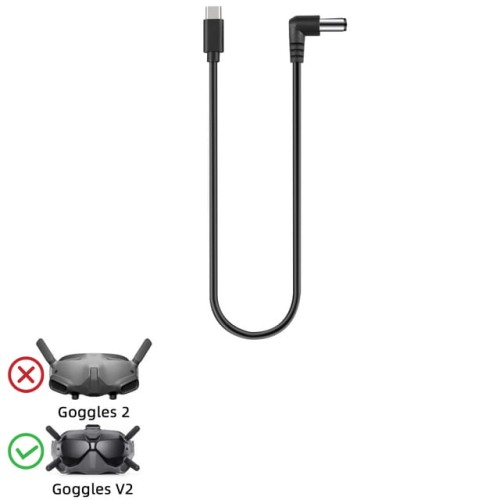 Kabel zasilający do DJI FPV Goggles V2 - 30 cm