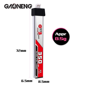 GNB LiPo 1S 350mAh 3.8V HV 30C PH 2.0