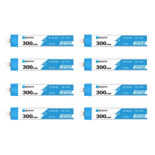 BT2.0 300mAh 1S 30C Battery (8PCS)