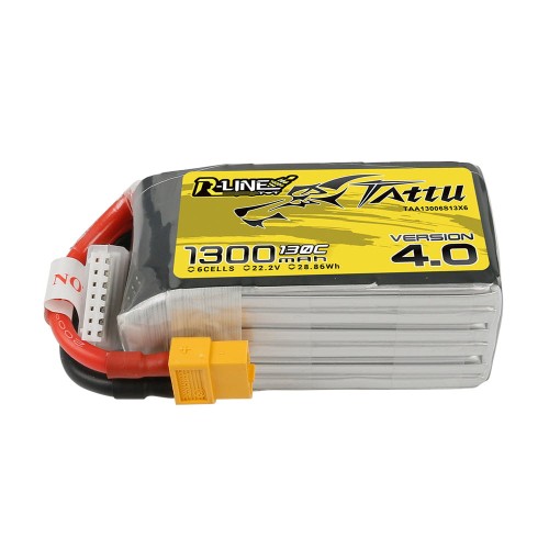 Tattu R-Line V4.0 6S 1300mAh 22.2V 130C XT60 - 1