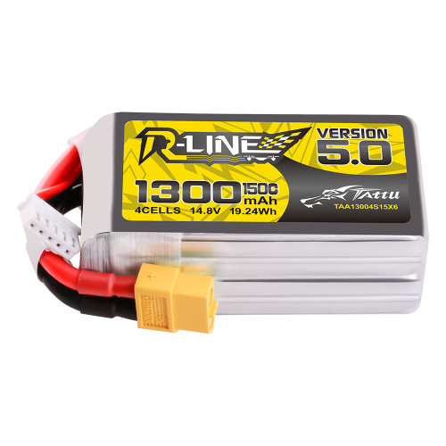 Tattu R-Line V5.0 4S 1300mAh 14.8V 150C XT60 - 1