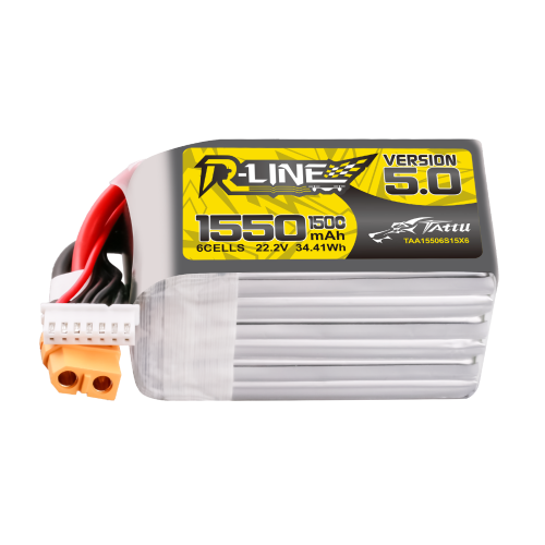 Tattu R-Line V5.0 6S 1550mAh 22.2V 150C XT60 - 1