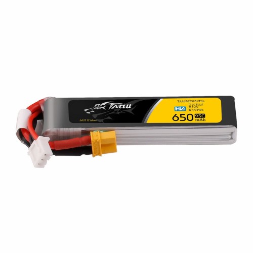 Tattu 2s 650mAh 7.6V HV 95C XT30 Long-Pack - 1