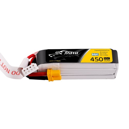 Tattu 3S 450mAh 11.4V HV 95C XT30 Long-pack - 1