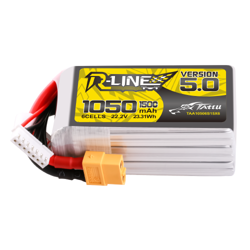Tattu R-Line Version 5.0 6S 1050mAh 22.2V 150C XT60 - 1
