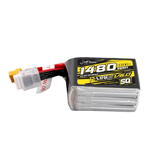 Tattu R-Line V6 1480mAh 6S 160C XT60 [SQ] - 1