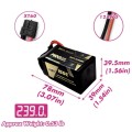 CNHL LiPo 6S 1400mAh 22.2V 150C XT60 Ultra Black