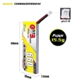 GNB LiPo 1S 660mAh 3.8V HV 90C PH 2.0 pigtail