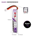 GNB LiPo 1S 300mAh 3.8V HV 60C PH 2.0 pigtail