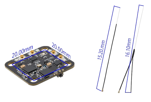 DBR4 Dual Band Xross Gemini ExpressLRS Receiver
