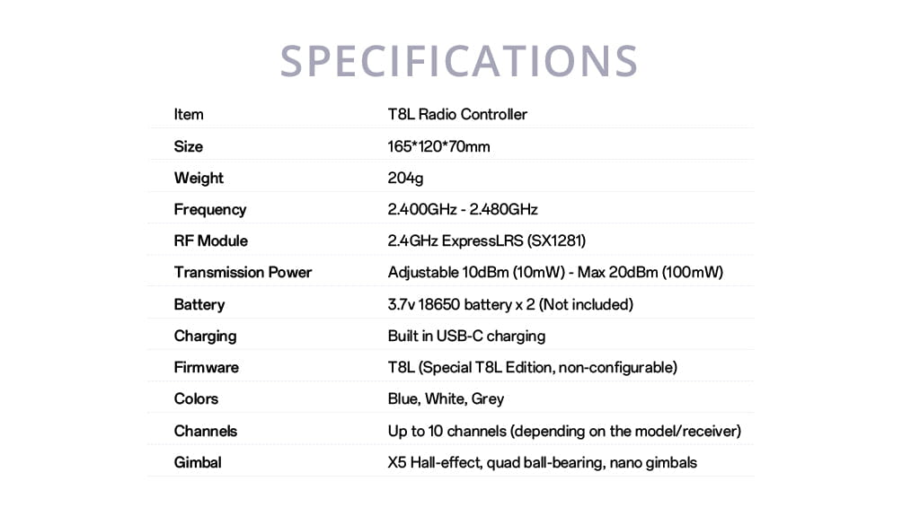 T8L Radio Controller