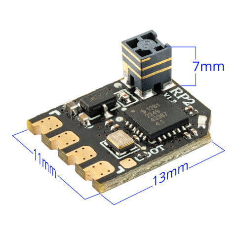 RP2 ExpressLRS 2.4 GHz Nano Receiver – wymiary
