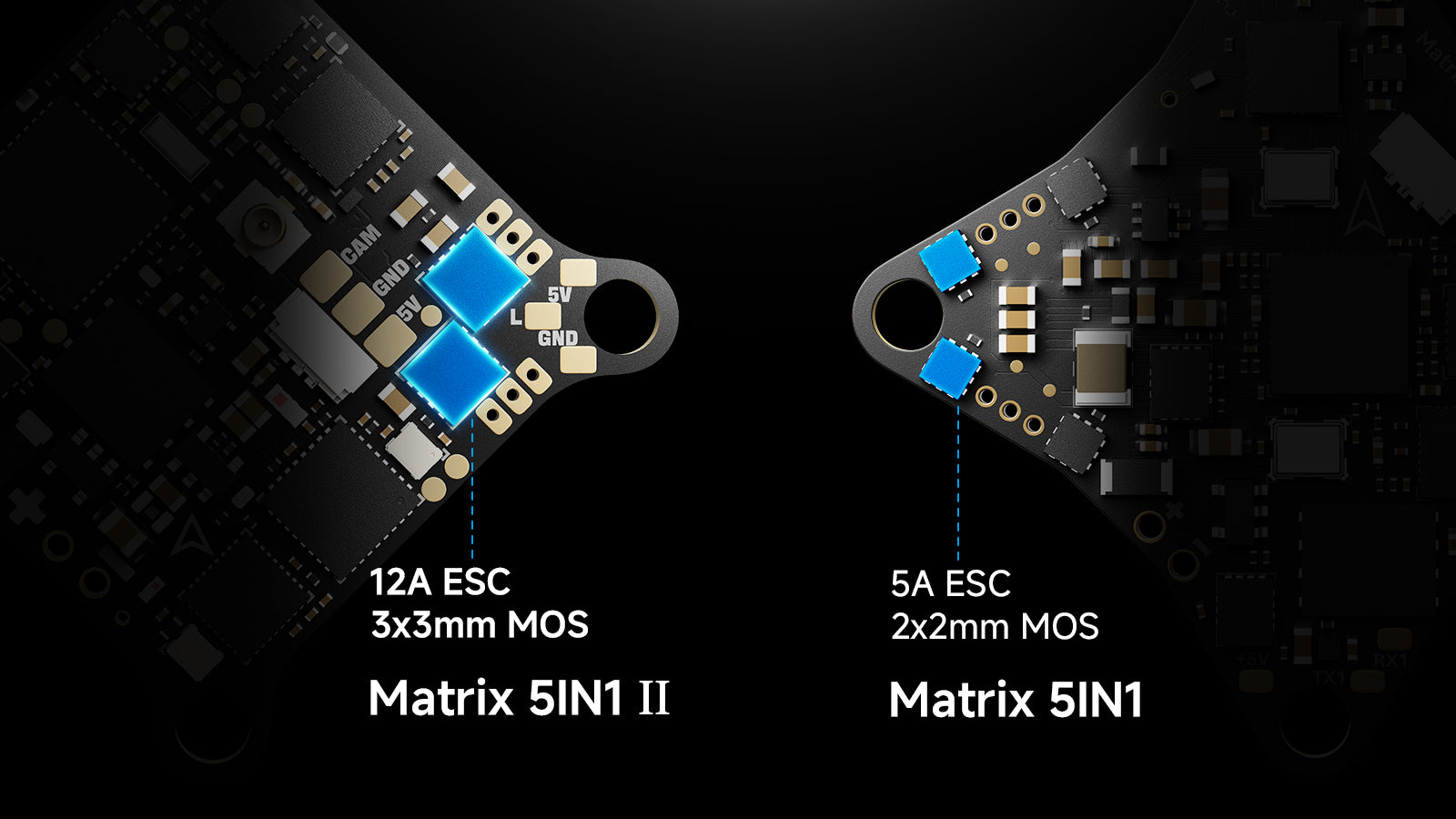 Matrix 1S 5IN1 II Brushless Flight Controller 12A ESC