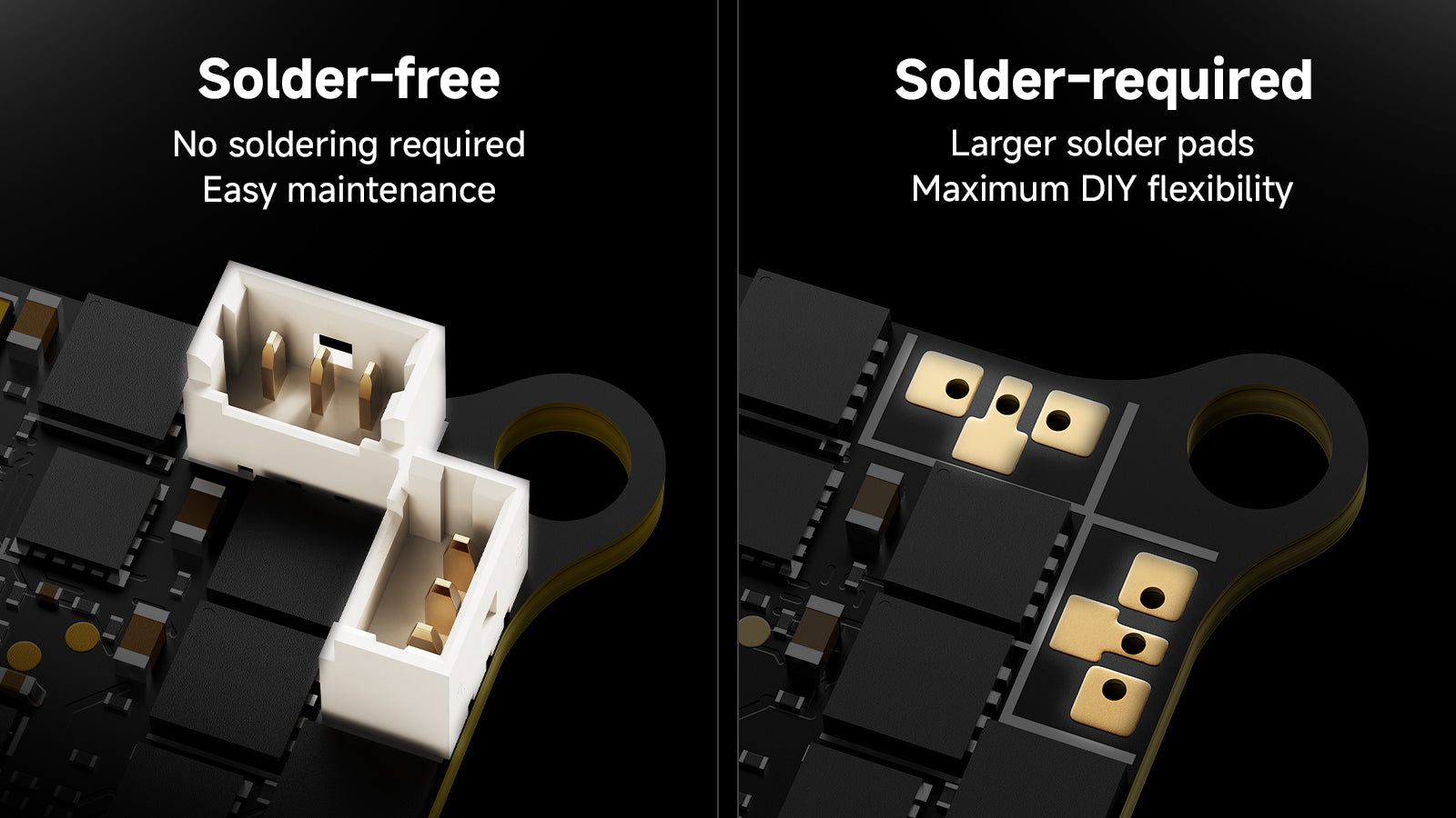Matrix 1S 5IN1 II Brushless Flight Controller solder-free and solder required