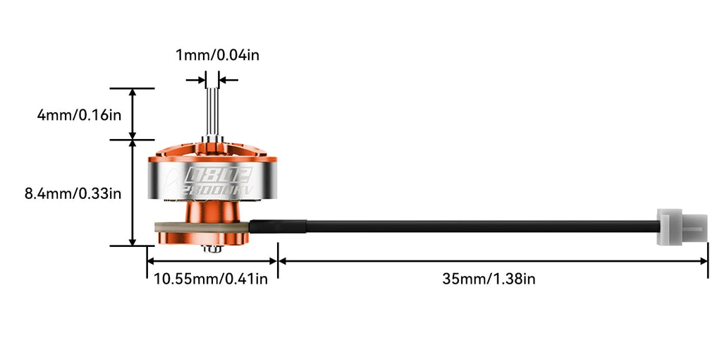 Schemat wymiarów silników 0802 (2026) Champion